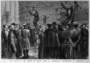 Der Giaour in der Moschee von Sultan Selim II., Adrianopel: 